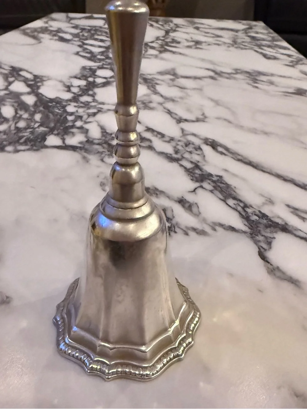 Vintage Avon Hudson Manor Collection Silver-Plated Hostess Dinner Bell 5.5” tall